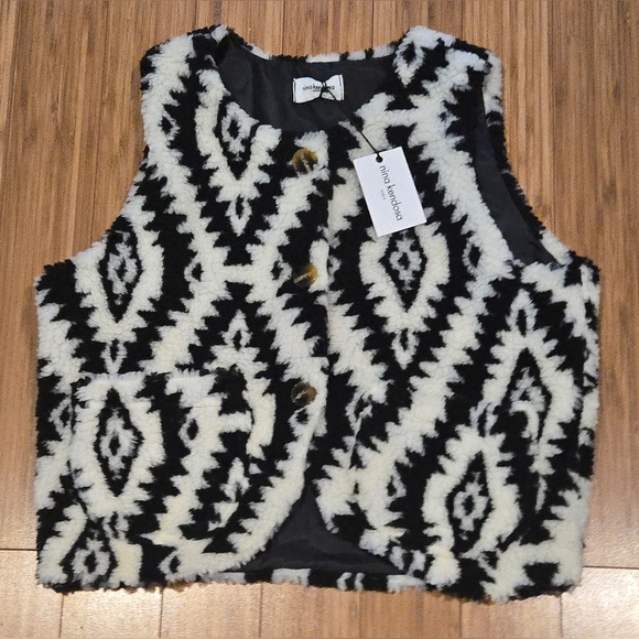 NWT Nina Kendosa Patterned Vest - Picture 1 of 9
